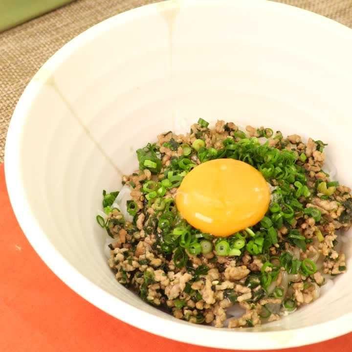 しらたきで作る！にんにくマヨ油そば