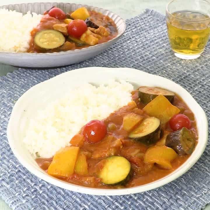 スパイシーな香り♪たっぷり夏野菜のカレーライス