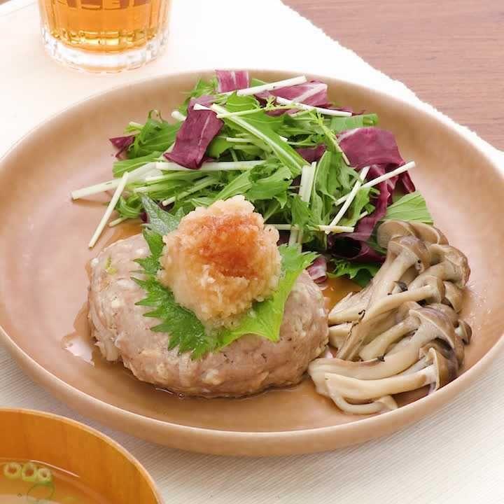 レンジで作る！豆腐ハンバーグ和風おろしソース